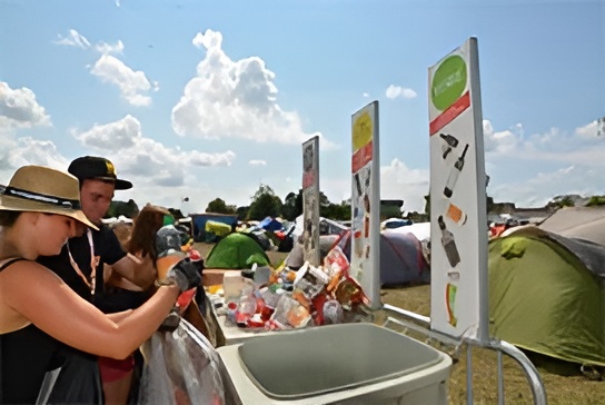 stand de tri participatif en festival
