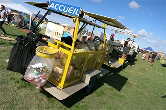 Camion de tri en festival