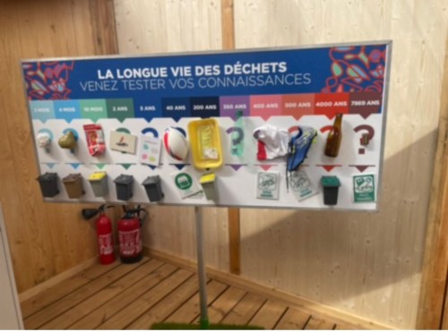panneau jeu longue vie déchets connaissances