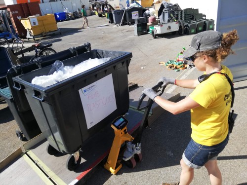 pesée bacs films plastiques régie